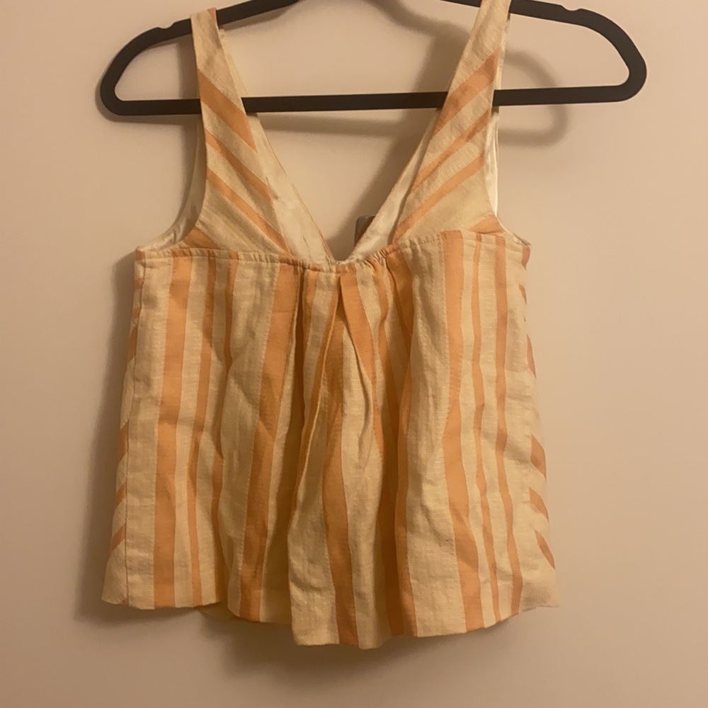 Anthropologie HD in Paris Cream Pink Top - Picture 7 of 11